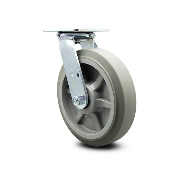 8 Inch Thermoplastic Rubber Wheel Swivel Caster with Ball Bearing